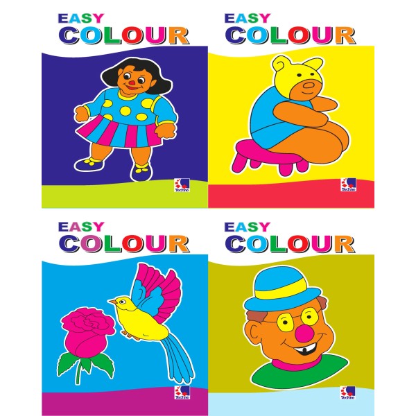 Easy Colour - Mini Colouring Book (Set Of 4 Books)